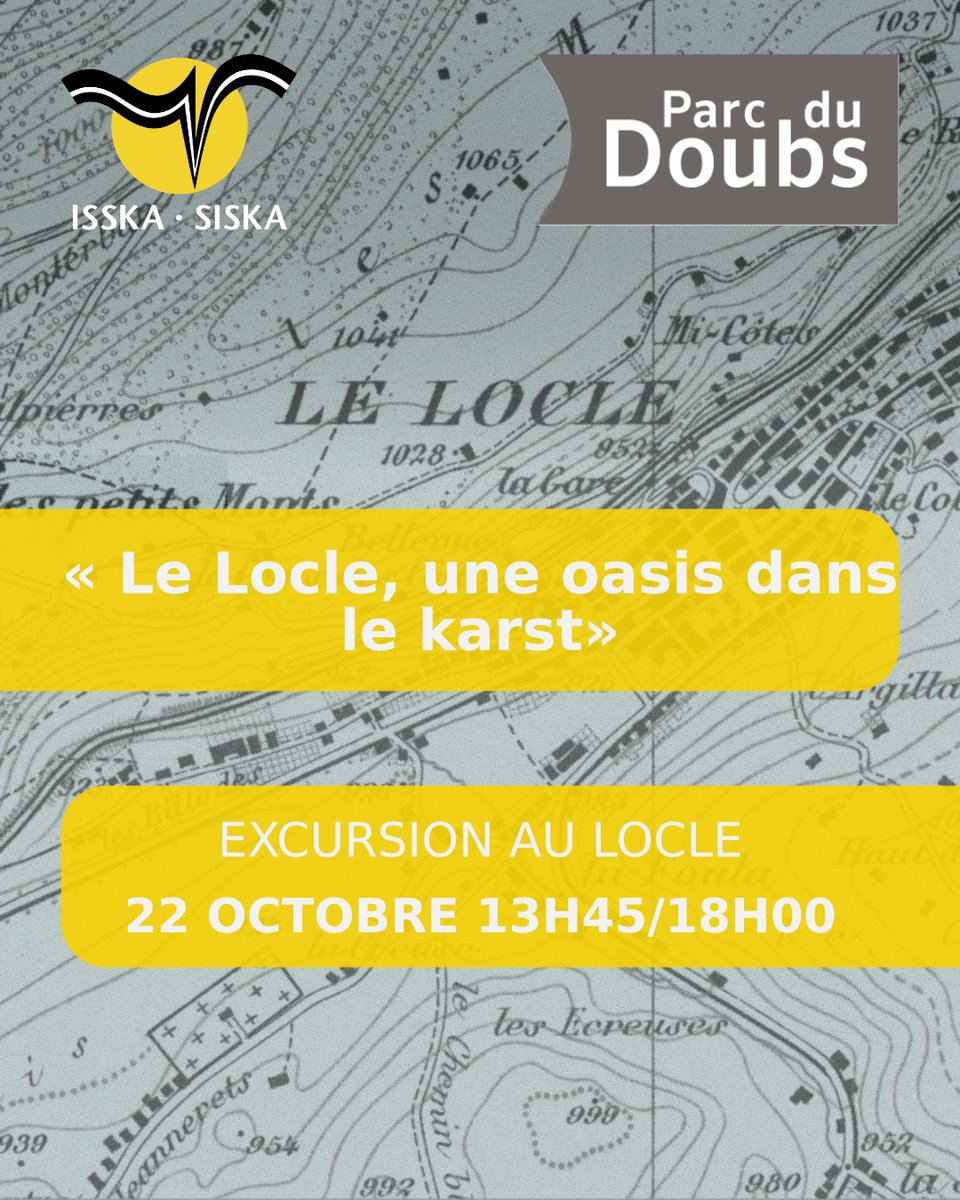 Isska_Siska's tweet photo. Samedi 22 octobre, l’ISSKA guide une #excursion avec le @parc_doubs à la découverte des cheminements de l'eau de la région du Locle.

Programme et informations pour l'inscription : https://t.co/qehdWgEbC1 https://t.co/JhJn7yx5AZ