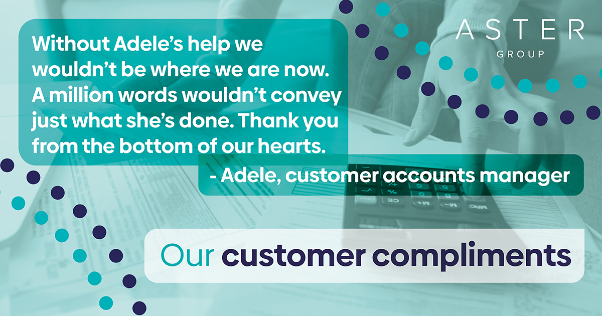 AsterGroupUK's tweet photo. A fabulous customer compliment to round off a week which has all been about recognising and celebrating customer service and the difference it makes.
#NationalCustomerServiceWeek2022 https://t.co/RN4wt1iOmE