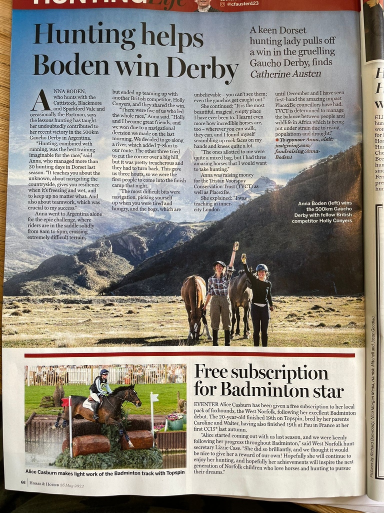 gauchoderby's tweet image. Gaucho Derby winner Anna Boden (joint winner with Holly Conyers) sat down with @horseandhound to talk about how hunting in England helped her prepare for the Gaucho Derby.

#GauchoDerby

Photo by @Sarahfarnsworthfieldsports