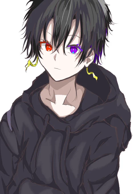 パーカー男子#イラスト 
