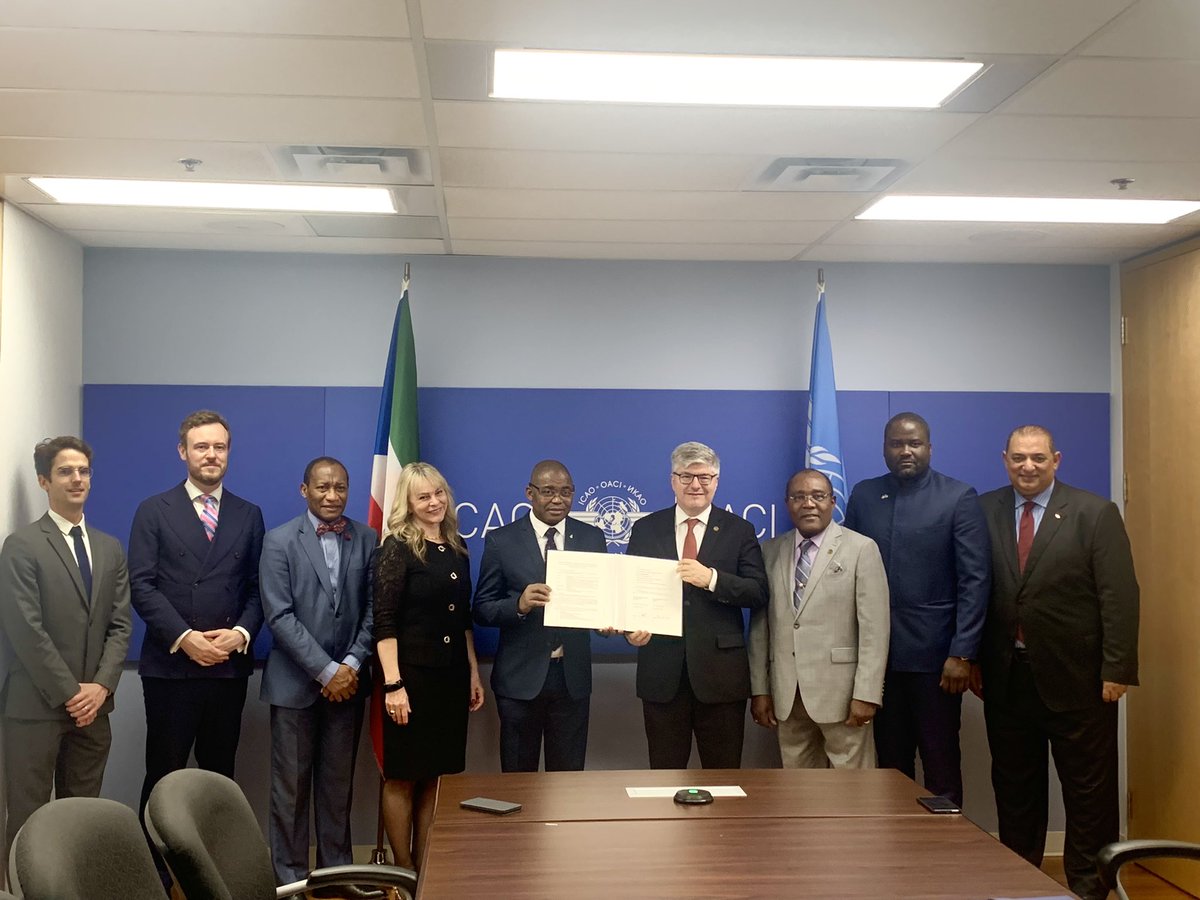 icao's tweet photo. Excellent news for #SAF development in West Africa! Equatorial Guinea 🇬🇶 has agreed to the ACT-SAF Terms & Conditions at #ICAOA41. ✍️ All ICAO Member States are encouraged to participate and become an #ACTSAF partner! https://t.co/1D0TuyLde9
