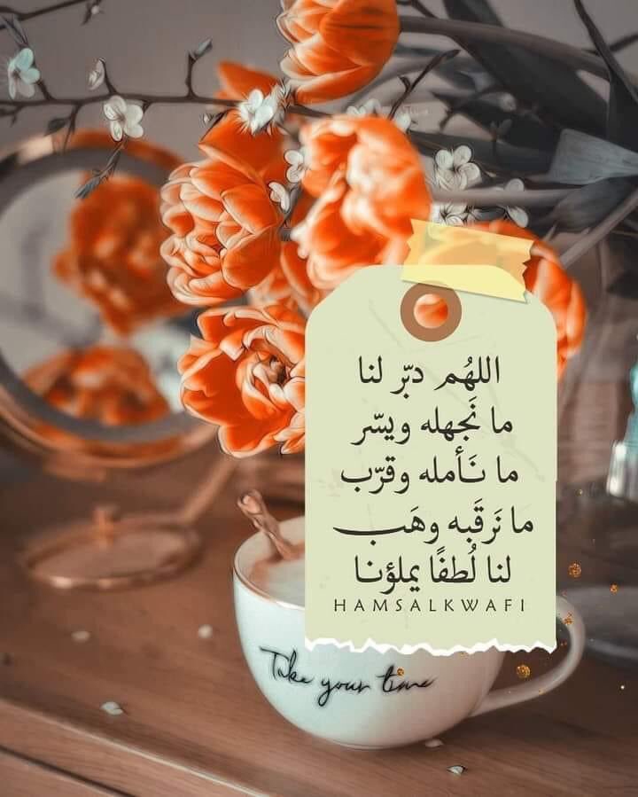 #_بِـ_الـمُنَاسَبَـــة

يا الله 
وجَّهتُ قلبي إليكَ
أنتَ الذي لا يُضام من كنتَ نصيره
ولا ينكسرُ من كنت عونه
ولا يبهُت أبدًا نور قلبٍ ينتظرُ فرجكَ وحمايتكَ وحُبك
وجَّهتُ قلبي إليكَ أملاً
وطمعًا، وحُبًا، ورغبةً
بخيرِ ما عندك

جمعة طيبة مباركة عامرة بالذكر و العبادات 
#يوم_الجمعة