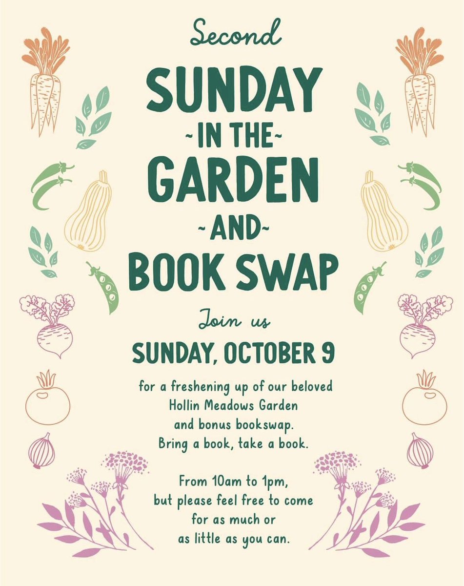 Hollin Meadows ES PTA (@ptahmes) on Twitter photo Join us this Sunday 10-1 for our Second Sunday in the Garden! Bring your family, work gloves AND kids bring a book you are ready to swap out for a new one! Come for as long as you can and help us prep the gardens for fall! 💙🤣🌾📚 <a href="/HollinMeadowsES/">Hollin Meadows</a> <a href="/HMESOutdoorEd/">Hollin Meadows Garden</a> Join us this Sunday 10-1 for our Second Sunday in the Garden! Bring your family, work gloves AND kids bring a book you are ready to swap out for a new one! Come for as long as you can and help us prep the gardens for fall! 💙🤣🌾📚 <a href="/HollinMeadowsES/">Hollin Meadows</a> <a href="/HMESOutdoorEd/">Hollin Meadows Garden</a>