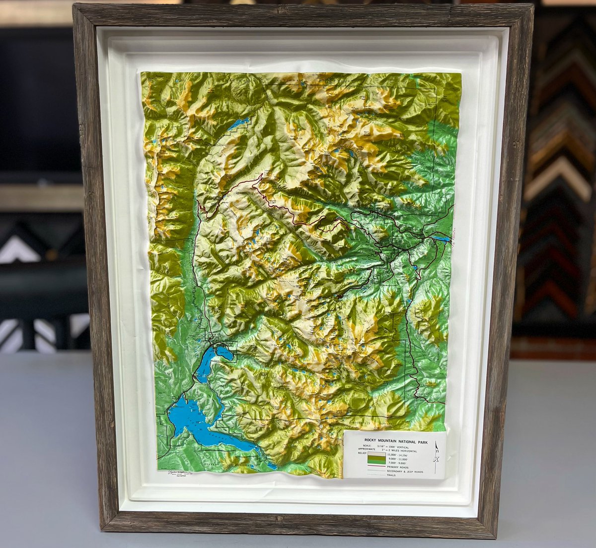 5280customframe's tweet photo. 🏔 Custom framed topographic map of Rocky Mountain National Park using museum glass and frame by Omega Moulding! #art #denver #colorado #pictureframing #customframing #5280customframing #topographicmap #rockymountainnationalpark @omegamoulding @truvueglazing https://t.co/hnVDQT4Rdq