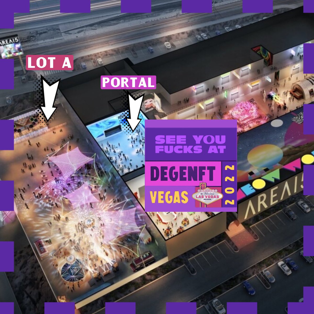 degenftevents's tweet photo. ✨FEAST YOUR EYES✨
DegeNFT Las Vegas 
October 12-13th 

Not to mention the dozens of fun things happening  throughout the venue:

Project Activations…Hop in the FULL SIZED Boxing Ring for Sumo Wrestling…Worlds Largest Shoey Toast…Scavenger Hunts...Games…&amp; more surprises 🎰🎉 https://t.co/RAnBNCNJJw