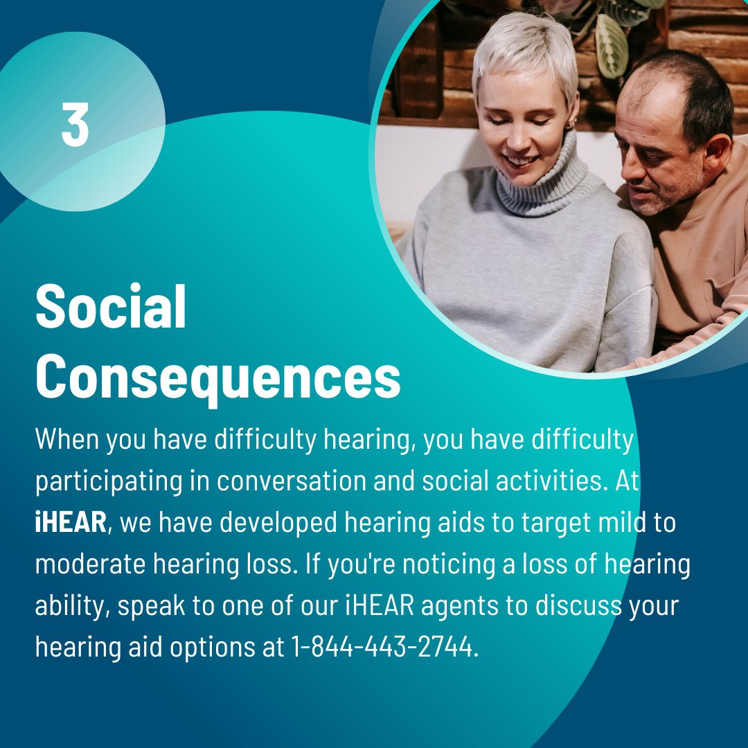 There are multiple changes that happen with hearing loss. These changes are exponential over a period of time and by the degree of #HearingLoss. 👂 Swipe to look at the biological, psychological, and social issues surrounding hearing loss. #iHEAR #iHEARdirect #Hearing