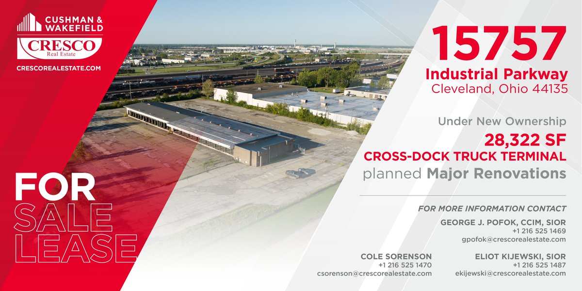 TeamBarna's tweet photo. NEW LISTING!! 28,322 SF Cross-Dock Facility with 64 Docks and One Drive-in for Sale / Lease. Reach out to @GeorgePofok, @Ekijewski or @sorenson_cole for all the details. @Cresco_RE 

Take a Video Tour: https://t.co/EdmEPW8z1S https://t.co/S3A8gmoNRs