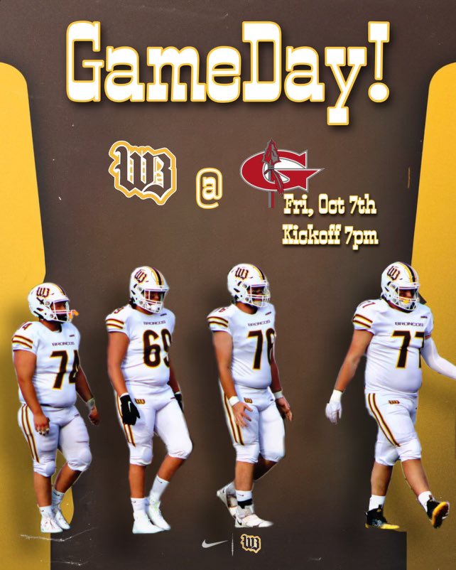 It’s Game Day!! Let’s pack the stands tonight at 7pm as we hit the road to take on Goshen!! <a href="/TheBroncoNation/">Bronco Nation</a> bring the juice, we can’t wait to see you!! #RiseAsOne #BrownCountyBuilt