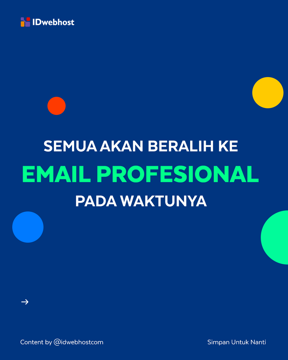 idwebhost's tweet photo. Kenapa bisnis perlu pakai email hosting? π§
Jawabannya karena email hosting bikin bisnis makin dipercaya dan lebih terlihat profesional. Lebih lengkap tentang email hosting bisa di cek di sini ya! π
https://t.co/QHQdiibu8a
#idwebhost #email #emailhosting #hosting https://t.co/HKQhHuUYny