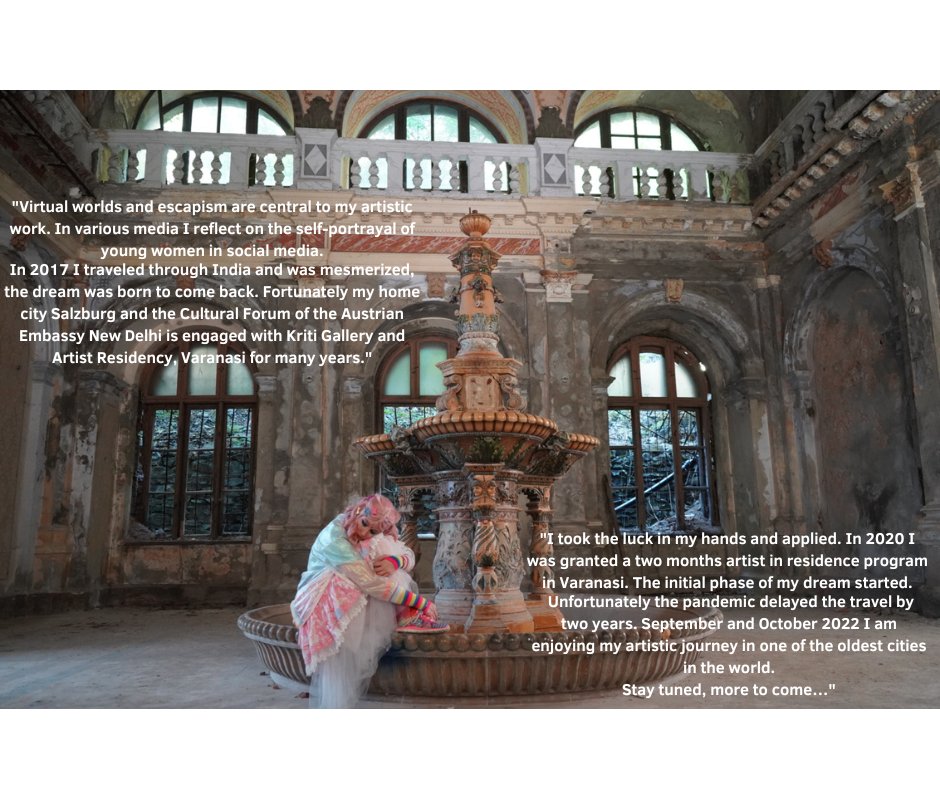 AustriainIndia's tweet photo. ๐๏ธ๐จFollow here the work of ๐ฆ๐น artist Magdalena Heller, the ๐ฆ๐น Cultural Forumโs current #artistinresidence in Kriti Gallery in #Varanasi! Look at the description of her #experience in Varanasi โ integrated in photo no 1!!๐คฉ
๐Watch this space for more postings...โจ https://t.co/b3cCxXY776