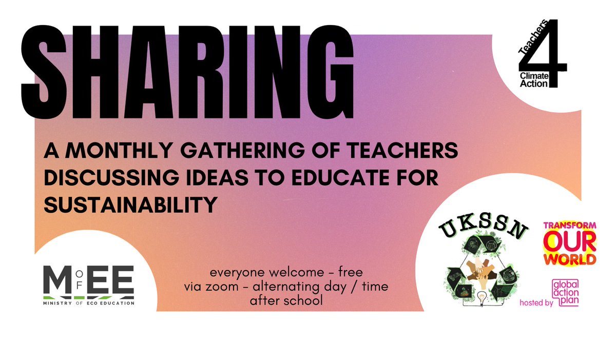 MinistryEco's tweet image. We've teamed up with a bunch of awesome organisations to create SHARING a space for teachers to gather and discuss education for sustainability

Everyone is welcome #climateeducation #sustainability