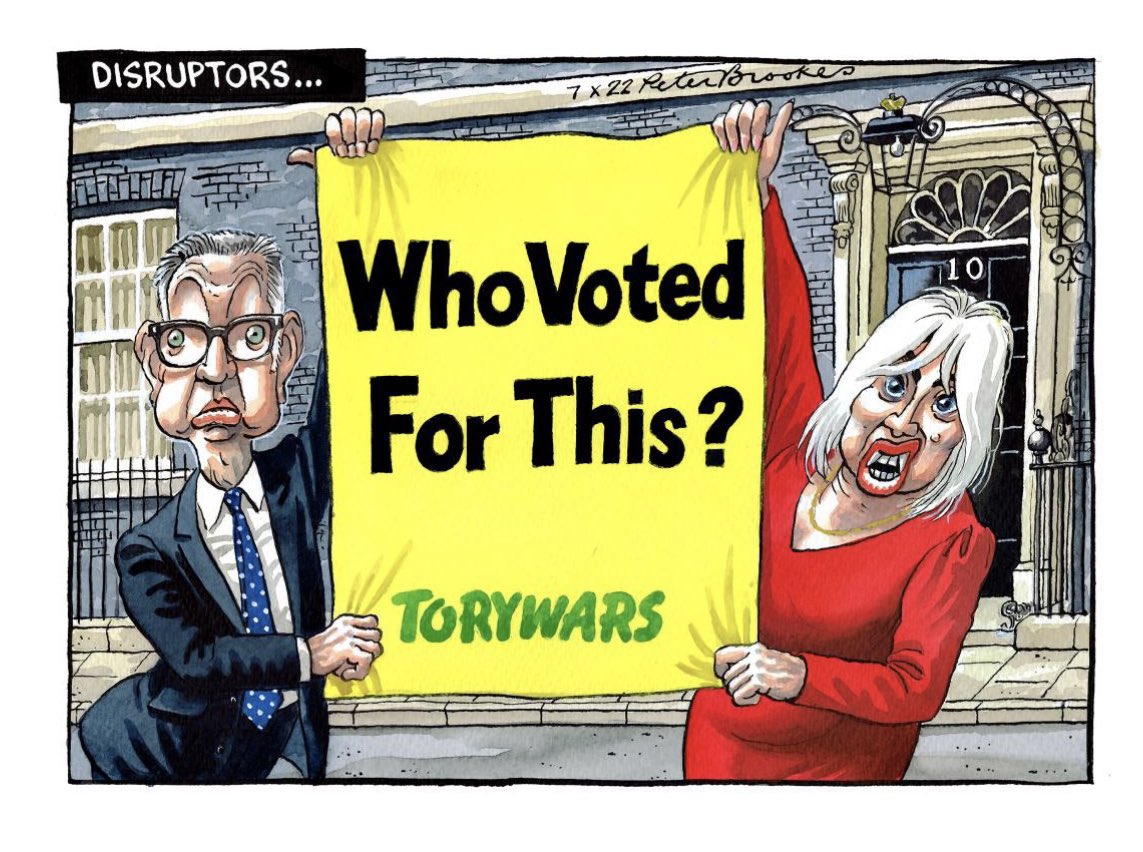 My cartoon Friday @TheTimes on other disrupters demanding where’s the mandate for #Truss’s plans? #economy #Benefits #MichaelGove #NadineDorries