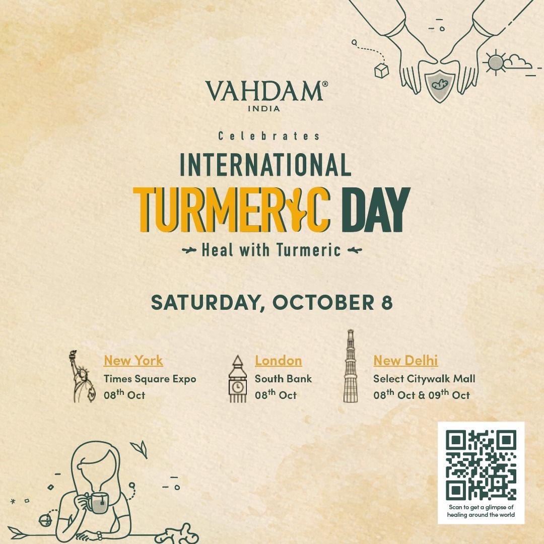 ManishTiwariUK's tweet photo. Patience, Prayer and Turmeric! Let’s heal and celebrate #InternationalTurmericDay             near @southbankcentre @TimesSquareNYC @balasarda @snehaberiwal @HCI_London @IndiainNewYork @OprahDaily @VahdamTeas @teaboardofindia https://t.co/FM8kNRYX8y