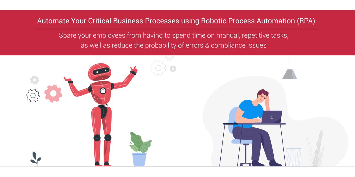 tcfemea's tweet photo. Using Robotic Process Automation (RPA) to automate critical business processes not only spares your employees from having to spend time on manual, repetitive tasks but also reduces the probability of errors &amp; compliance issues.

Learn more - https://t.co/9f0ueC39ek https://t.co/loAOePY9ve