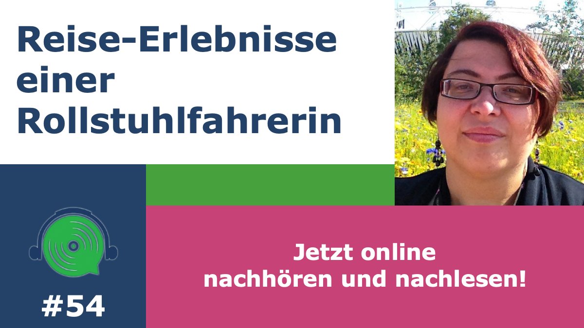 Hattet ihr einen guten Sommer?🏝!B

<a href="/Christiane/">Christiane Link</a> Link ist Rollstuhlfahrerin und reist gerne und viel.
In Sendung 54  hat sie uns von ihren Reise-Erlebnissen erzählt.

▶︎Hier könnt ihr die gesamte Sendung nachhören und nachlesen: barrierefrei-aufgerollt.at/sendung-54-mei…
#aufgerollt