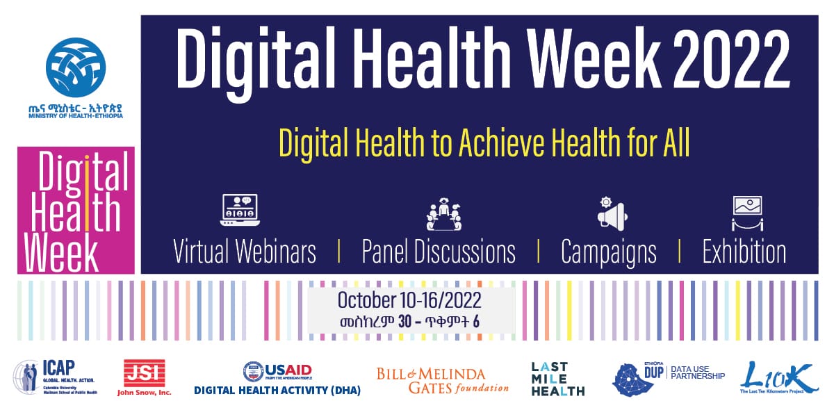 ayumesif's tweet photo. @Fmohealth will celebrate Digital Health Week from Oct 10 – 16, with the theme: ‘#Digital_Health to Achieve #HealthForAll’

Virtual discussions, presentations, and an exhibition will be part of the event

@lia_tadesse 
@USAID_Digital 
@USAIDEthiopia 
@DHA_Ethiopia 
@LokoAbraham1 https://t.co/t1CaevhRS8