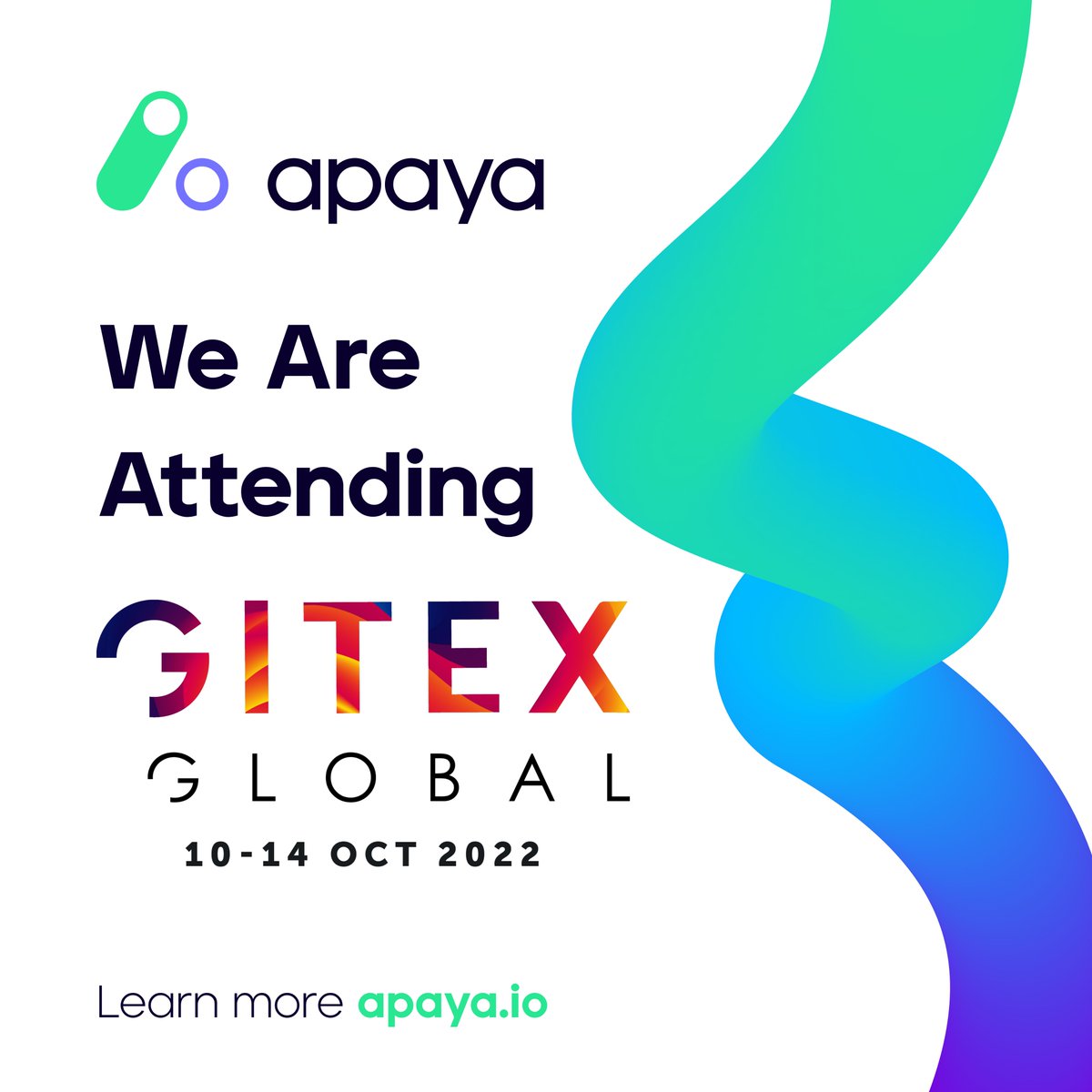 <a href="/apayaHQ/">Apaya</a> is attending <a href="/GITEX_GLOBAL/">GITEX GLOBAL</a> — the largest international tech + startup event, 10-14 Oct 2022, Dubai World Trade Centre.

Meet us there!

Learn more apaya.io

#UAE #Dubai #tech #GITEX #GITEXGLOBAL #GITEX2022 #digital #payments #fintech