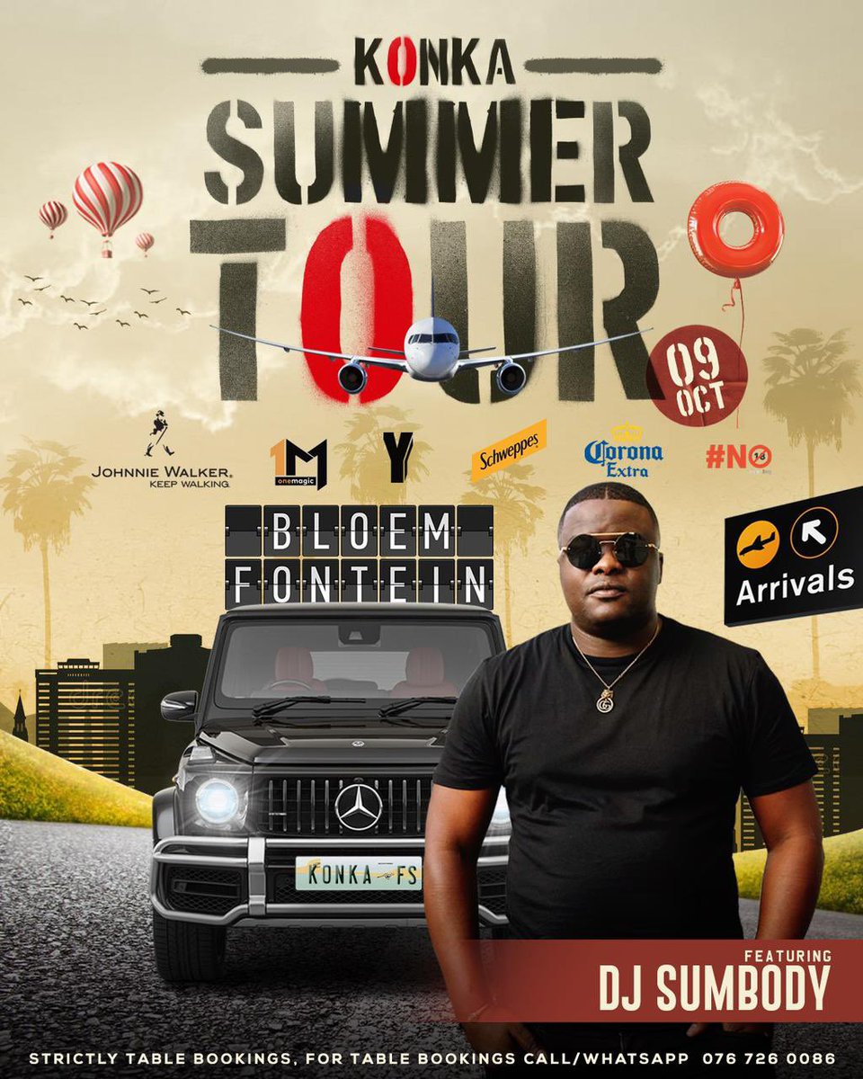 KonkaSoweto's tweet photo. Come witness the Ultimate Daytime Experience✨🍃2 Days to go untill the first National K⭕️nka Summer Tour 22’🇿🇦 Tables almost sold out
Music by @djsumbodysa & @djstokiesa 🙆🏻♂️💃🔥
#KonkaSummerTour #MacufeWeekend #KeSummerYaKonka #DaytimeVibes https://t.co/5WERrcSwkh