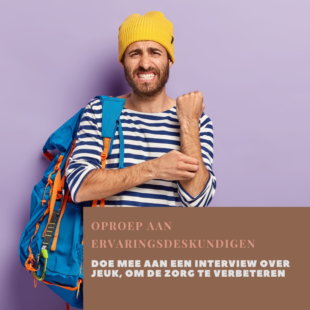 Namens <a href="/PatientenNL/">Patiëntenfederatie</a> delen wij deze oproep voor ervaringsdeskundigen voor een interview over JEUK, om de zorg te verbeteren.
Wil jij meedoen aan dit onderzoek? lnkd.in/e-wf9xvu
PS: bij deelname ontvang je een cadeaubon van 50 euro.
#jeuk #zorg #huidziekte #huidaandoening