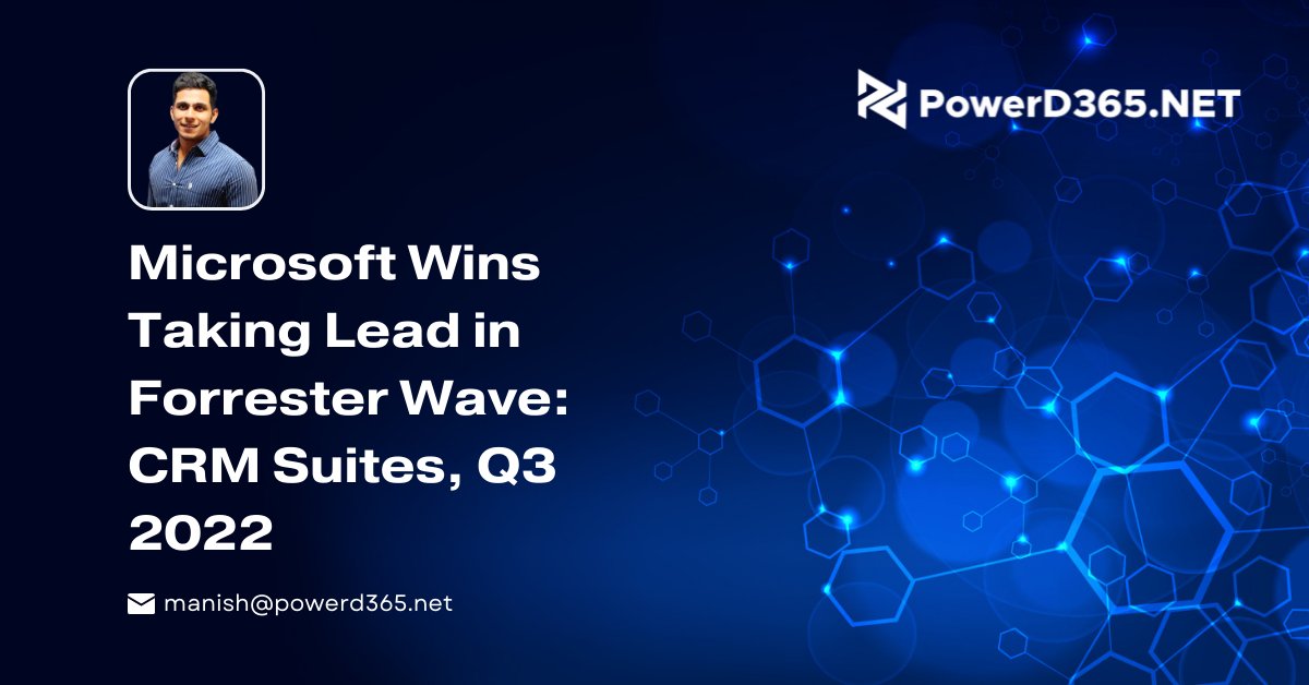 man3esh's tweet image. Microsoft Wins Taking Lead in Forrester Wave: CRM Suites, Q3 2022

This blog covers all aspects of why Dynamics 365 is an undisputed king of ERP and CRM market.

Read My Blog: powerd365.net/microsoft-wins…

#Dynamics365 #Microsoft #PowerD365NET #CRM