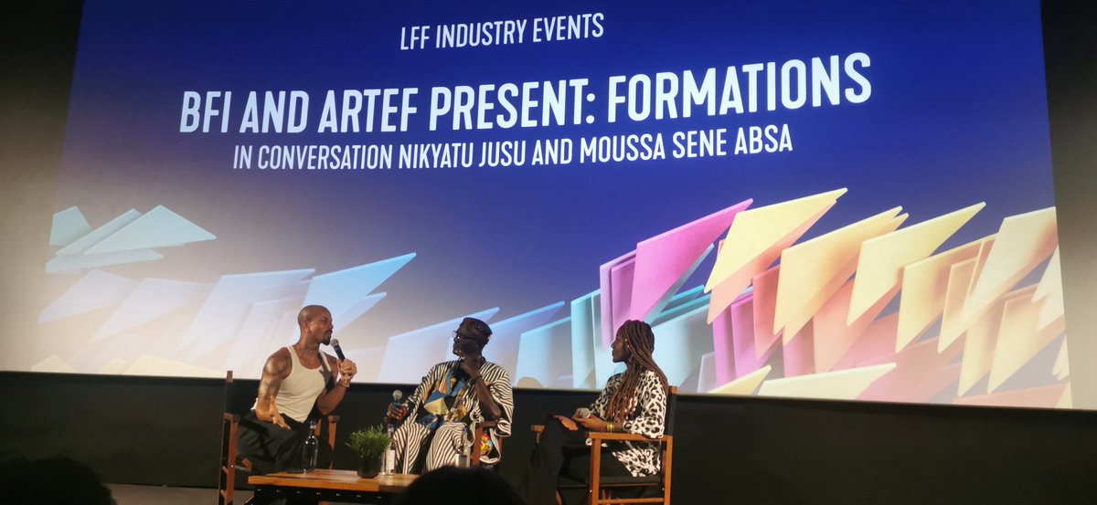 ClaireDiao's tweet photo. Fantastic conversation happening right now about cinema and identity at @CentralPictureH in #London between @nikyatujusu (#Nanny awarded at Sundance) and #MoussaSeneAbsa (#Xale, premiere at BFI). 🎥🌟👂 https://t.co/uM9VBXeYJV