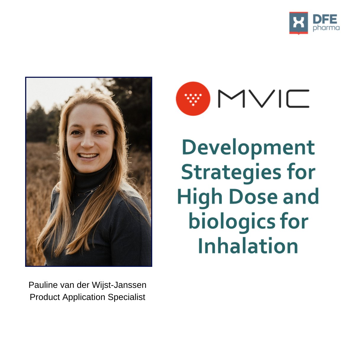dfepharma's tweet image. Xander van Leeuwen &amp;amp; Pauline Janssen are looking forward to meeting you at MVIC. Interested in learning about product development strategies for high dose and #biologics for #Inhalation? join Pauline's presentation: DAY 1 -12th October: Formulations - 16.55 – 17.15 #Excipients