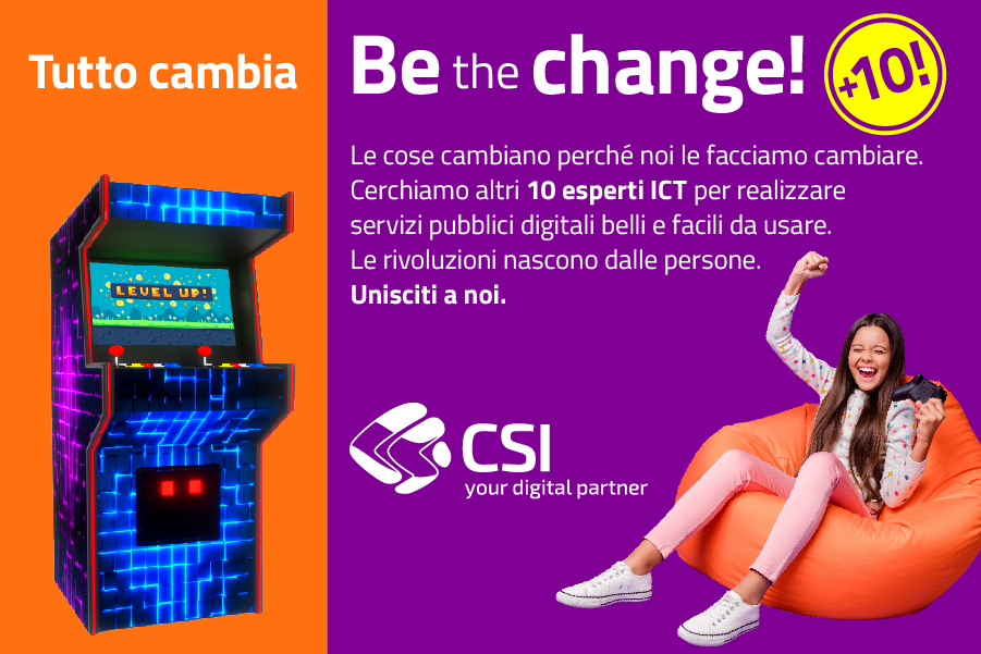 csipiemonte's tweet photo. BE THE CHANGE! +10!
Le cose cambiano perché noi le facciamo cambiare. Cerchiamo altri 10 esperti ICT. #Staytuned, a breve sul nostro sito e sui nostri canali social info su posizioni aperte e candidature. 

#nuovocsi #yourdigitalpartner https://t.co/IFuWE7sZiL