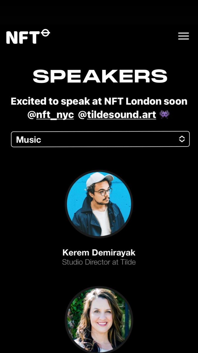 Excited to speak at NFT London presenting <a href="/tilde_labs/">Tilde Labs</a> ⚡️Who’s coming ? 👀 

<a href="/NFT_NYC/">NFT.NYC</a> #nftlondon #NFTLondon2022 #nftnyc