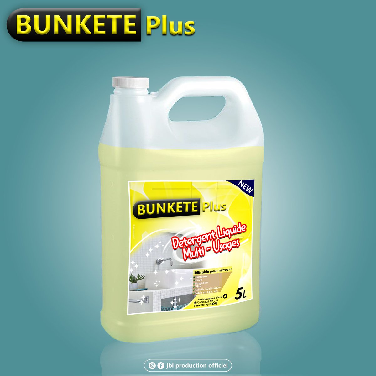 ChristianBOKO01's tweet photo. #BUNKETE_PLUS: Voici nos produits qui seront bientôt disponibles chez #Kin_Marché.

5L de détergent Liquide multi-usage de couleur verte, jaune et bleue.

#N_B:Chaque couleur a son parfum(même prix).

#Tél: +243826761315

Aidez-moi à RETWEETER pour plus de visibilité🙏

#TOFULANA https://t.co/1SkC8i8c8y