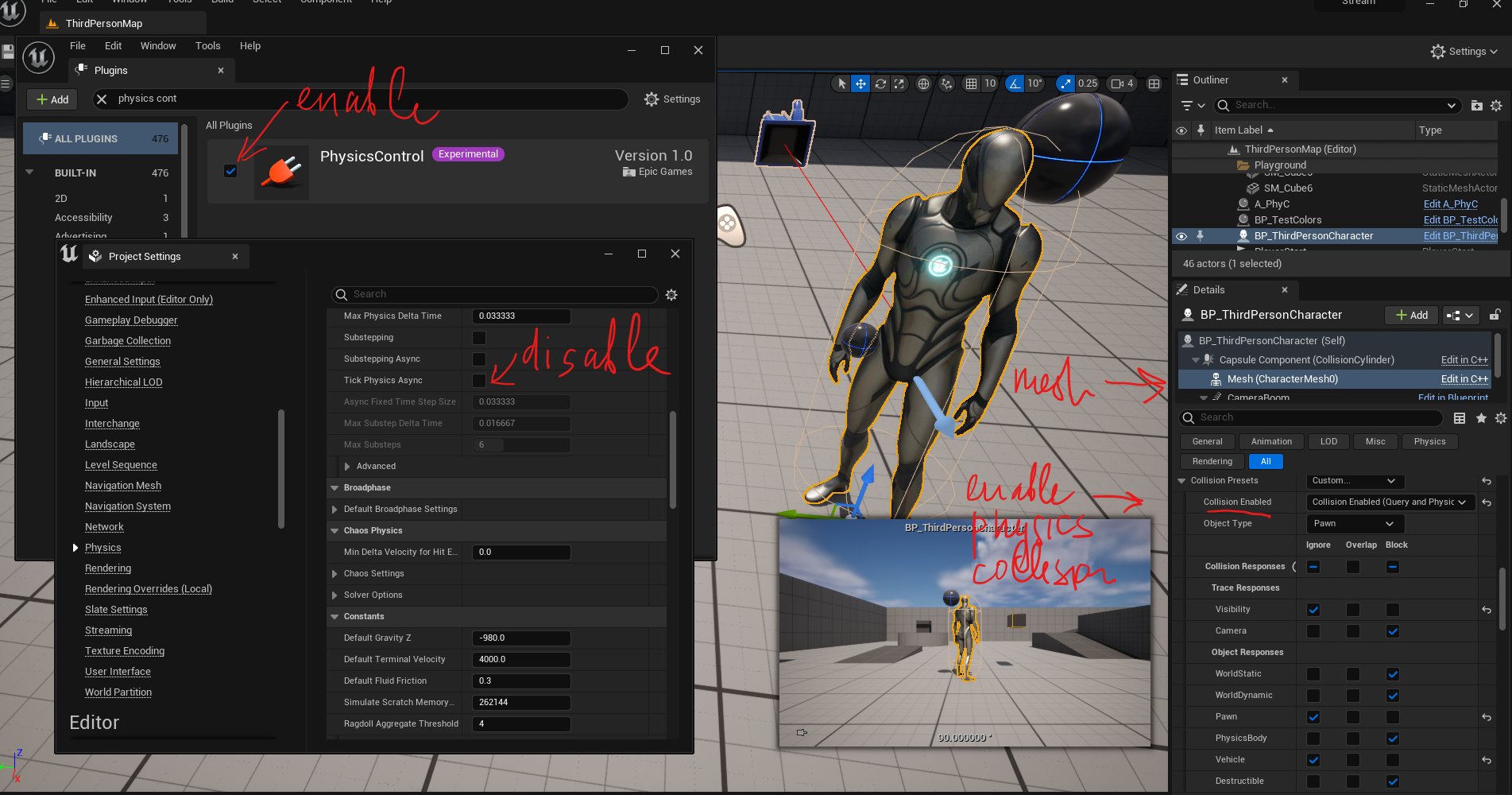 Inu Games on Twitter "My UE5.1 Physics Component setup. Mr_Rowl said