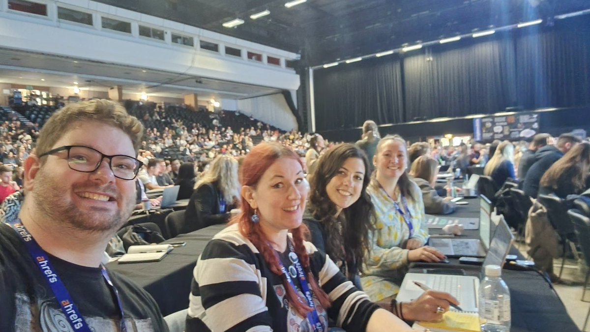 The Candourlorians are gathered in Auditorium 1 for some #SpreadsheetSorcery from <a href="/MattGreenwoodGS/">Matt Greenwood</a> at #BrightonSEO