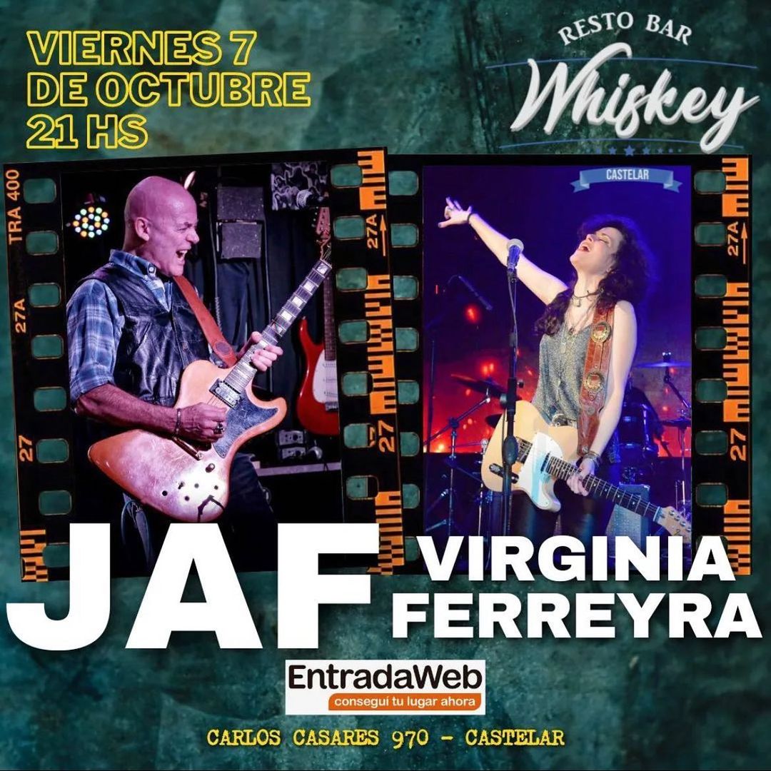 🔹️🔸️ HOY FERREYRA X2 EN CASTELAR 🔹️🔸️

Esta nocherock x2 en @whiskeycastelar!
JAF + <a href="/virferreyra/">virgii ferreyra</a> 🔥 

⌚️ 21hs
📍@whiskeycastelar (Carlos Casares 970. Castelar, Buenos Aires).
🎫 Anticipadas en Entradaweb

Imperdible! 🎶🎸

📢 Ya disponible NOCIVO completo en plataformas!!