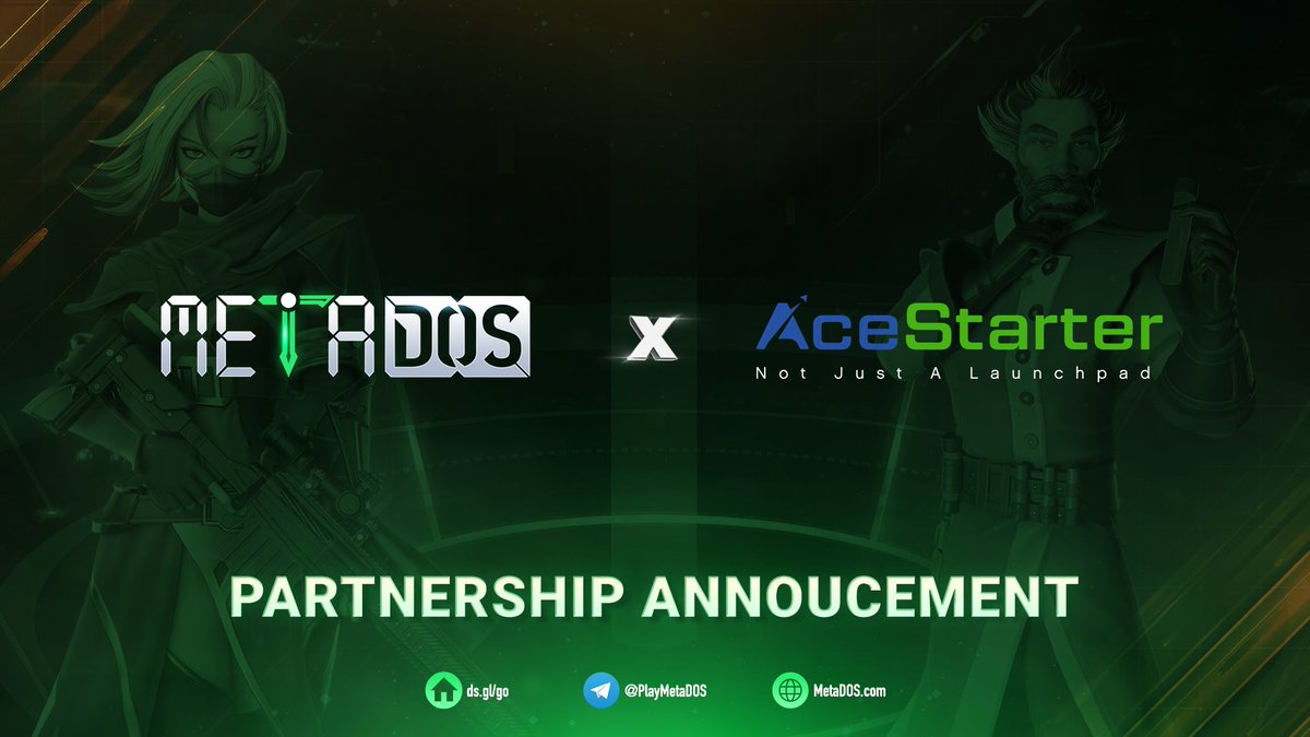 MetaDOSLATAM's tweet image. 🔥MetaDOS x AceStarter: Partnership Announcement!📢

🤝MetaDOS is thrilled to announce a partnership with AceStarter.
 
About AceStarter here: acestarter.finance

Official Channels: ds.gl/go
#DOS #Gaming #BattleRoyale #Metaverse