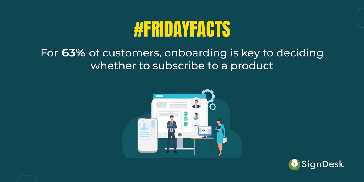 melentoai's tweet photo. Onboarding is the first impression clients get about a product or a company. Is your process seamless enough?
Create delightful onboarding experiences now - https://t.co/tw3yGul8Az
#FridayFacts #Onboarding #HRposts #FridayFunday #EmployeeEngagement #SignDesk https://t.co/fB75E8CrLU