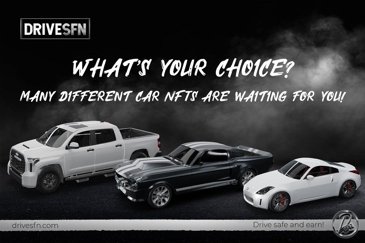 DriveSafeTech's tweet photo. Want to own one of these beauties? 😍

If you like many others are after one, then keep your eyes and ears open for our NFT pre-sale announcements 👀🦻

Join us to DriveSafe and Earn ❗️💲

#Move2Earn #DriveSfn #web3 #blockchain #Binance #PolygonMatic $DriveS https://t.co/tXV0Jp1bx9