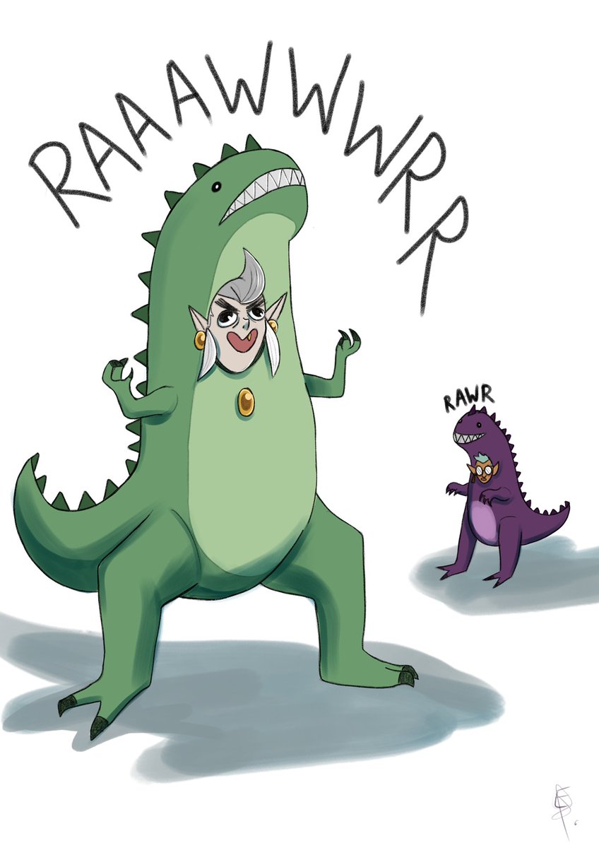 lilac_floof's tweet photo. Today I give you Raeda in dinosaur costumes😌👌🦖✨
#Raeda #EdaClawthorne #RaineWispers #Halloween2022 #halloweencostume #TOH #tohfanart https://t.co/NSlkmRgtpX