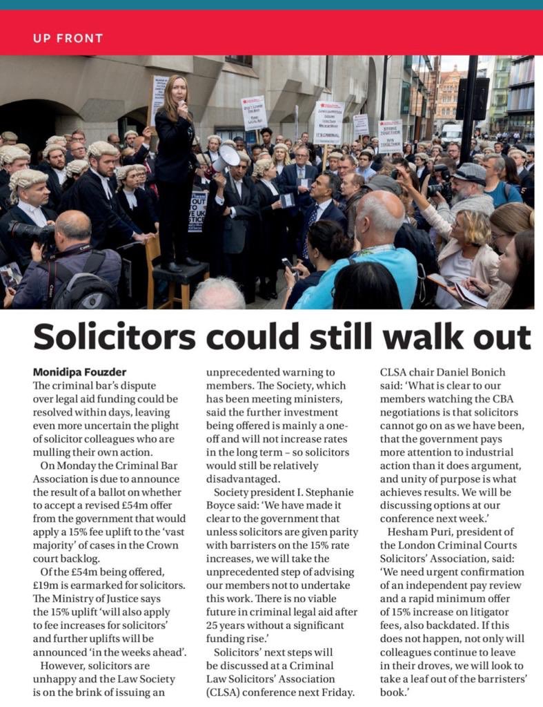 Solicitors could still walk out!