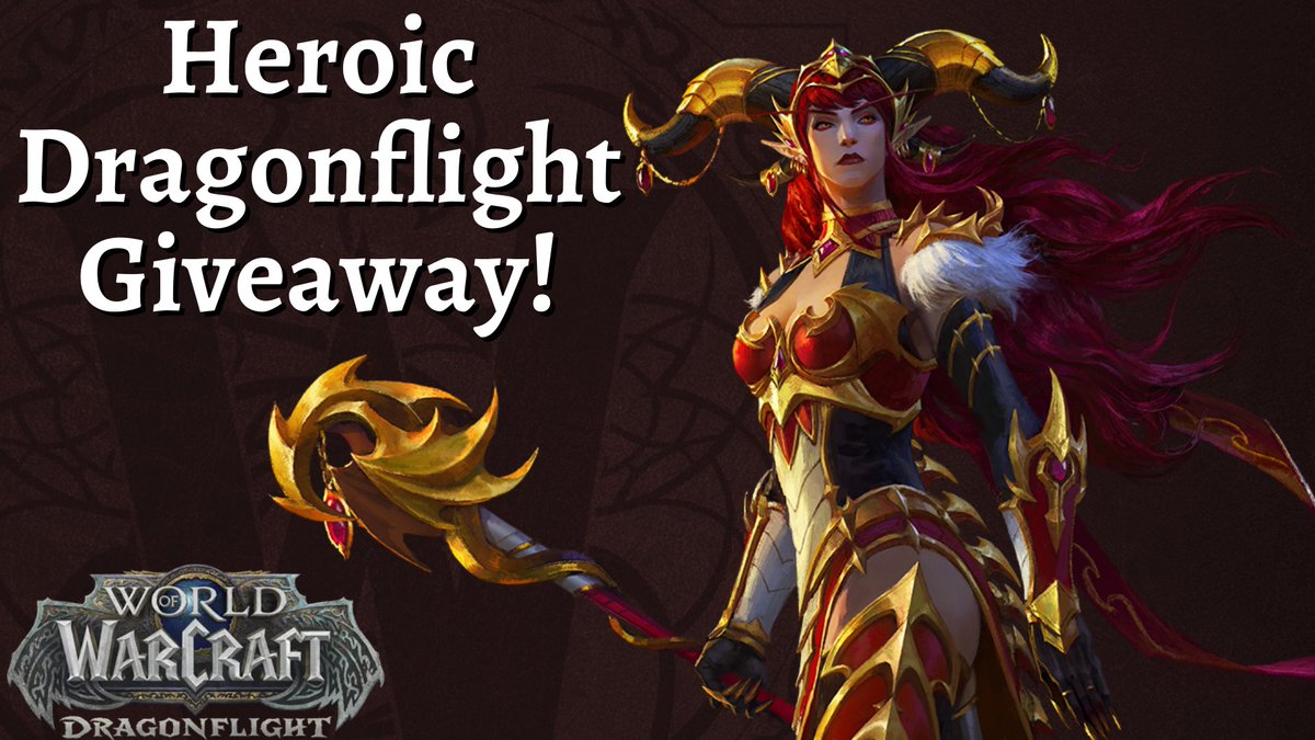 layria's tweet photo. Giving away 2 #Dragonflight Heroic Edition keys (NA/OCE only)!

To enter:
✅ Follow me
💜 Like
🔁 Retweet
🐉 Comment what class you'll be playing in DF

Drawing winner on 10/9 at 5pm EDT.

Thank you @Warcraft for generously providing these keys!

#WoW_Partner https://t.co/GM5YpxKCN7