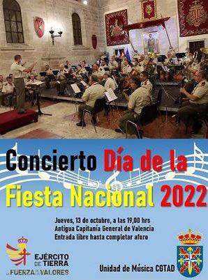 Jornada de Puertas Abiertas en el día de la Fiesta Nacional. Miércoles 12 de octubre en el CGTAD antigua Capitanía General . Visitas guiadas y concierto de música el jueves 13 a las 19.00h. Entrada libre. Te esperamos!!!
#SomosTuEjercito