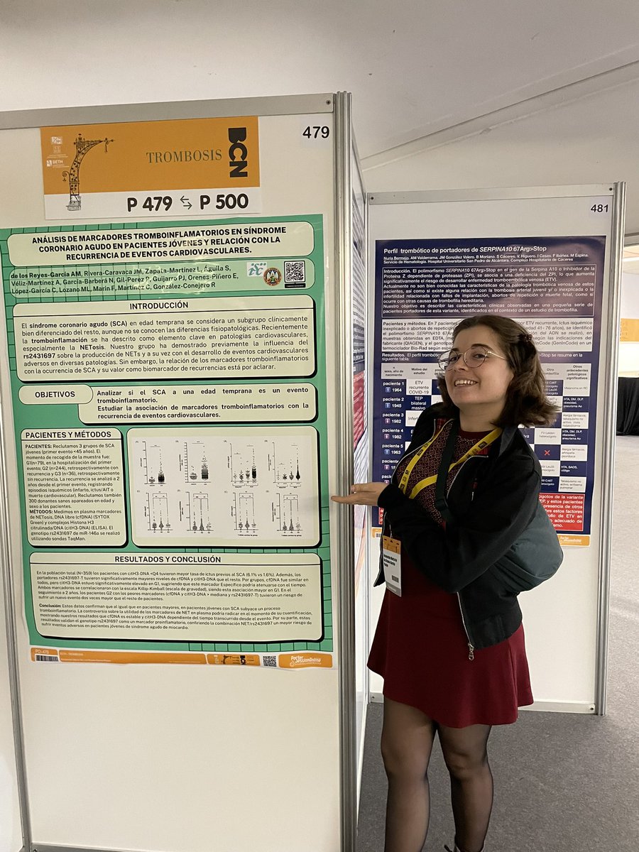 Pásate por el póster 479 y te contamos la influencia de miR-146a en infarto agudo de miocardio en menores de 45 años!! <a href="/AMReyesGar/">Sensi De Los Reyes</a> #Hemato2022