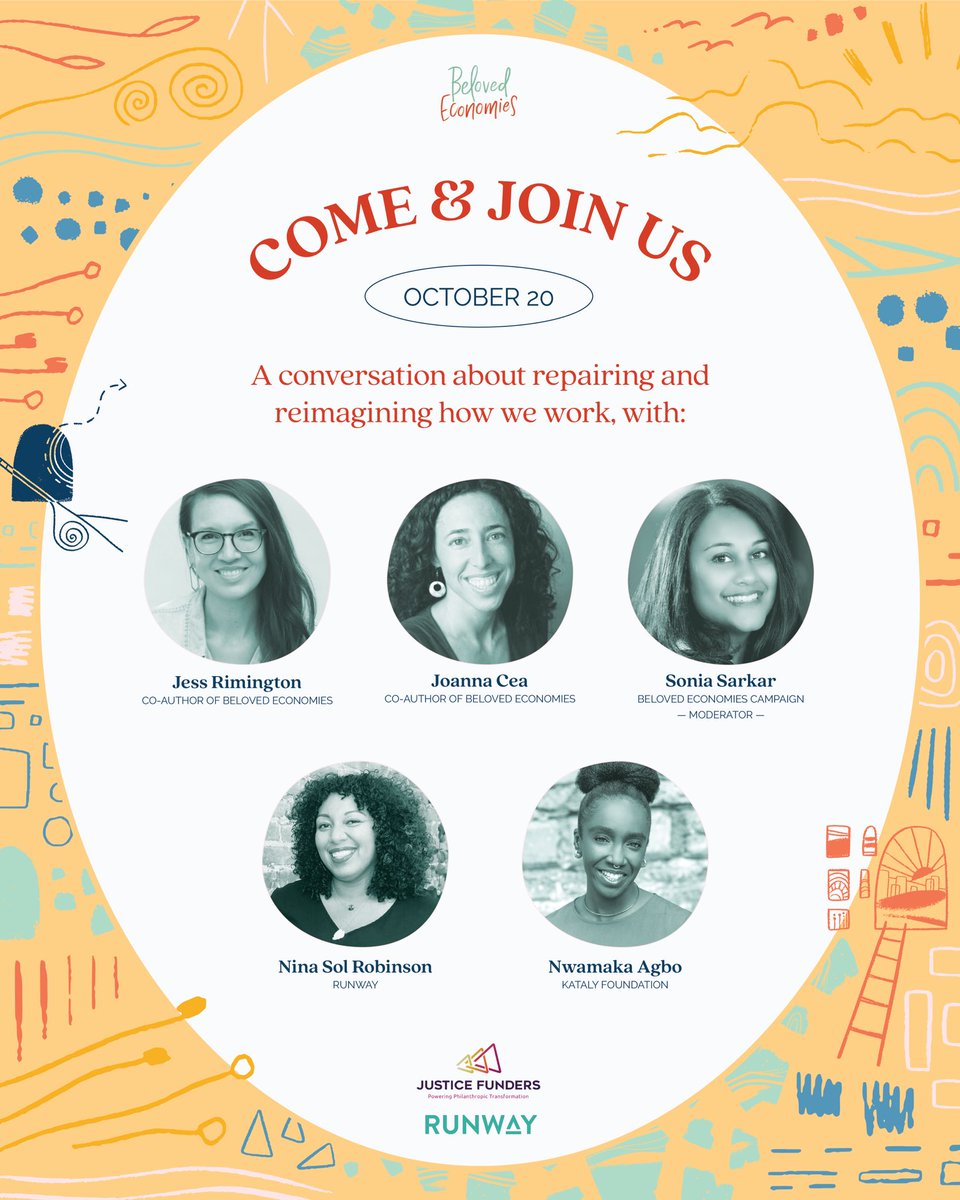 San Francisco! Join Jess Rimington and Joanna Cea, co-authors of the book Beloved Economies, with book contributors for a conversation about reimagining and repairing how we work in order to build economies that work for all ✨

We can’t wait to see you there!

#belovedeconomies