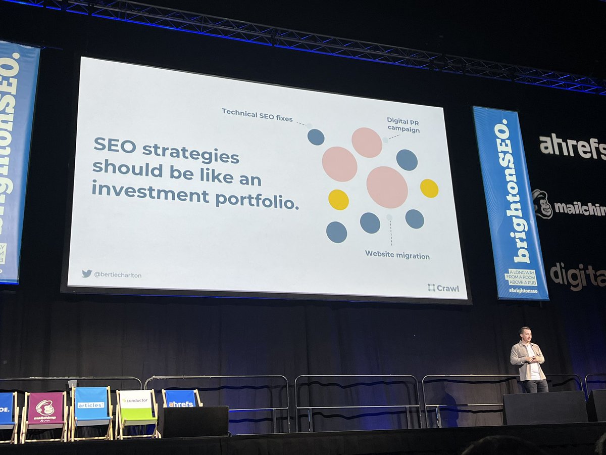 Linda Hogenes ヾ(ツ)ノ (@linda_tweet) on Twitter photo Love this. SEO strategies should be like an investment portfolio. You can have less or more risk and diversify your efforts. <a href="/bertiecharlton/">Andrew Charlton</a> #BrightonSEO Love this. SEO strategies should be like an investment portfolio. You can have less or more risk and diversify your efforts. <a href="/bertiecharlton/">Andrew Charlton</a> #BrightonSEO