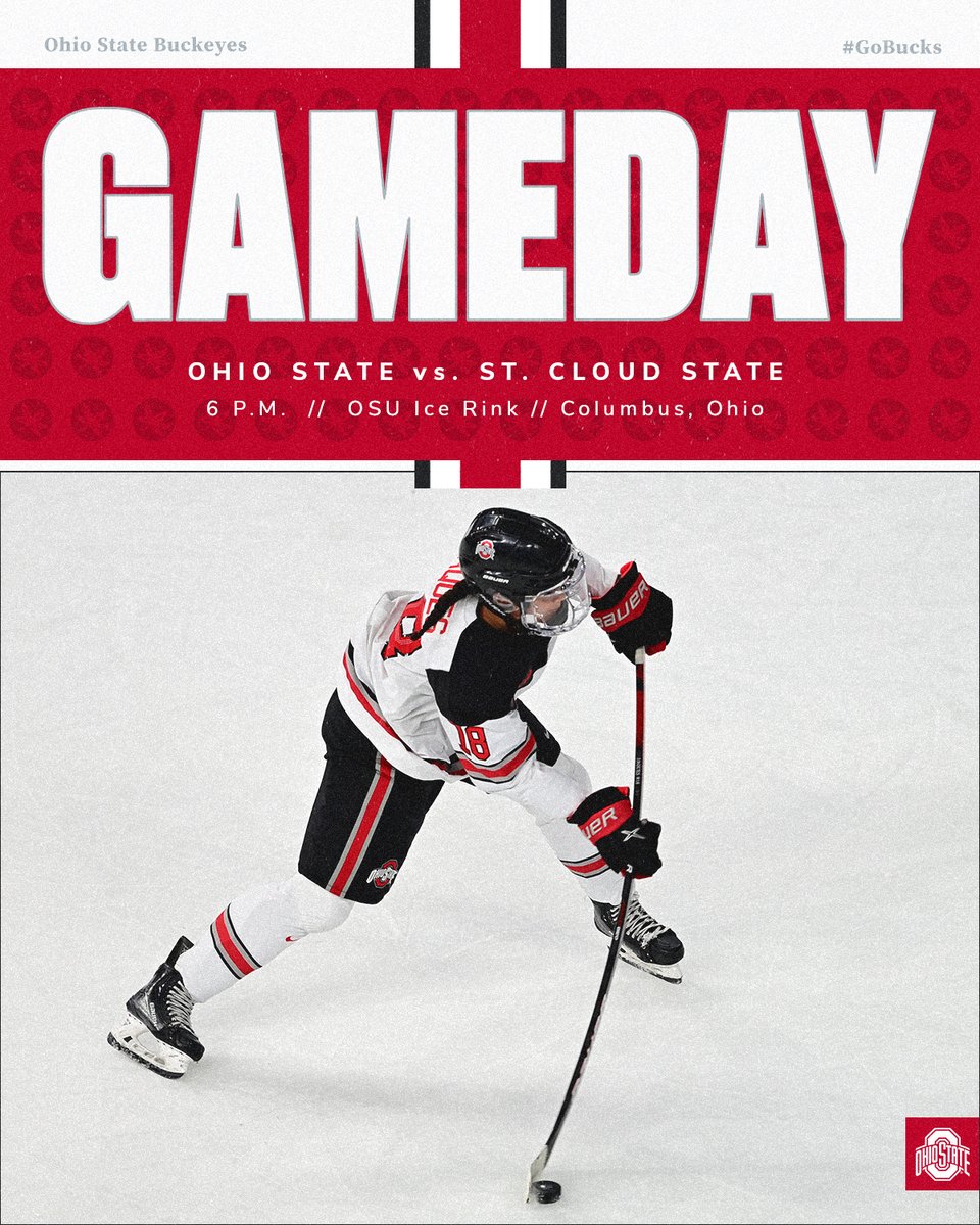 𝐆𝐀𝐌𝐄𝐃𝐀𝐘‼️

🆚 St. Cloud State
⏰ 6 p.m. ET
📍 OSU Ice Rink
📺+📊 go.osu.edu/2223WIH

#GoBucks
