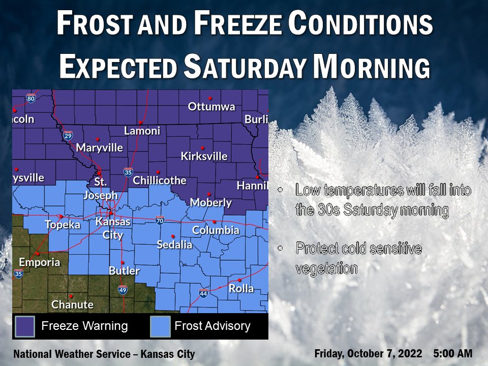 NWS Kansas City on Twitter "Much cooler readings are expected today, with temperatures falling