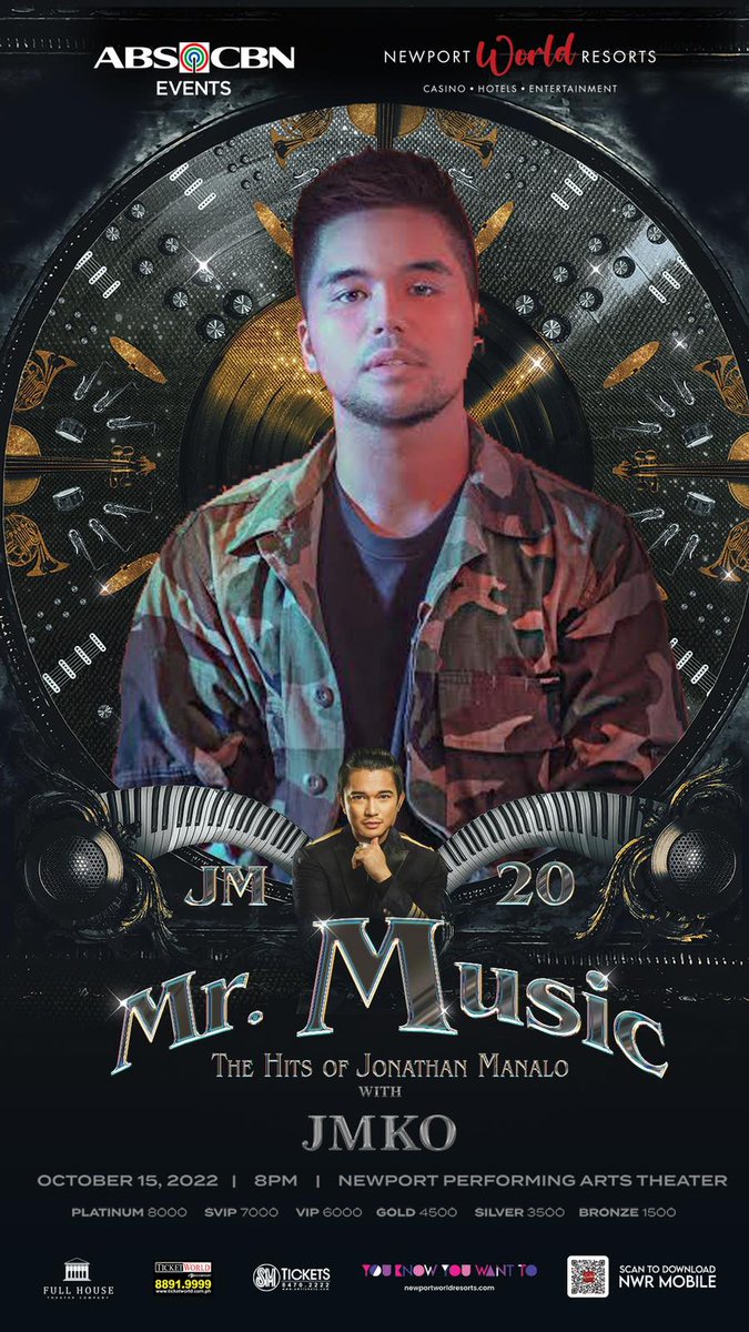 StarMusicPH's tweet photo. 8 days to go and it's gonna be a great musical treat with Mr. Music, @JonathanManalo!

See you at the Newport Performing Arts Theater | October 15 | 8PM

Performances from @TimPavino, @JMKO_music and many more!

Get your tickets now via TicketWorld and SM Tickets! https://t.co/YPXIMQ5IQP