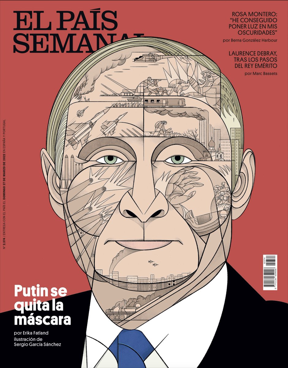 Seguro que en algún momento habéis visto estas portadas tan alucinantes. Son del ilustrador @sergiogarciabd, último Premio Nacional de Ilustración 2022. ¿Pero sabéis que hay una exposición que cuenta todos sus secretos? ¡Adelante hilo! 🧵