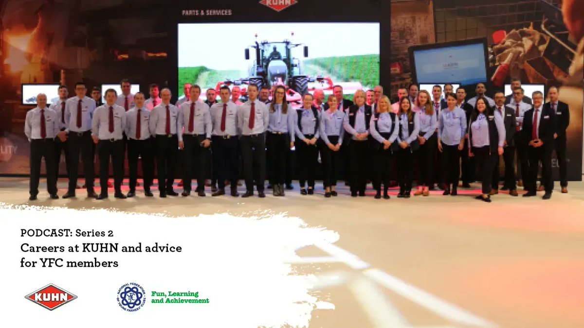The final episode of our latest <a href="/KUHN_UK/">KUHN Farm Machinery</a> podcast series is out now and focuses on careers with the machinery giant and how skills gained through YFC can help you get a foot on the ladder.

Listen in here  👉buff.ly/2V4Rs0Z 

#YoungFarmers