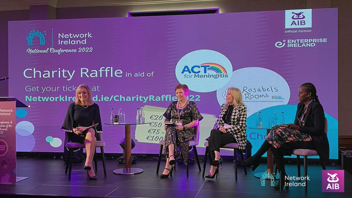 AIBBiz's tweet photo. First panel discussion chaired by @KennedyMary with Helen McAuliffe with @Entirl, Stha Banks with @Meta &amp; Diane Nevin with @gdthealth_n 

#backedbyAIB #PowerOfBelief #NetworkIreland https://t.co/5ahYOOXY2v