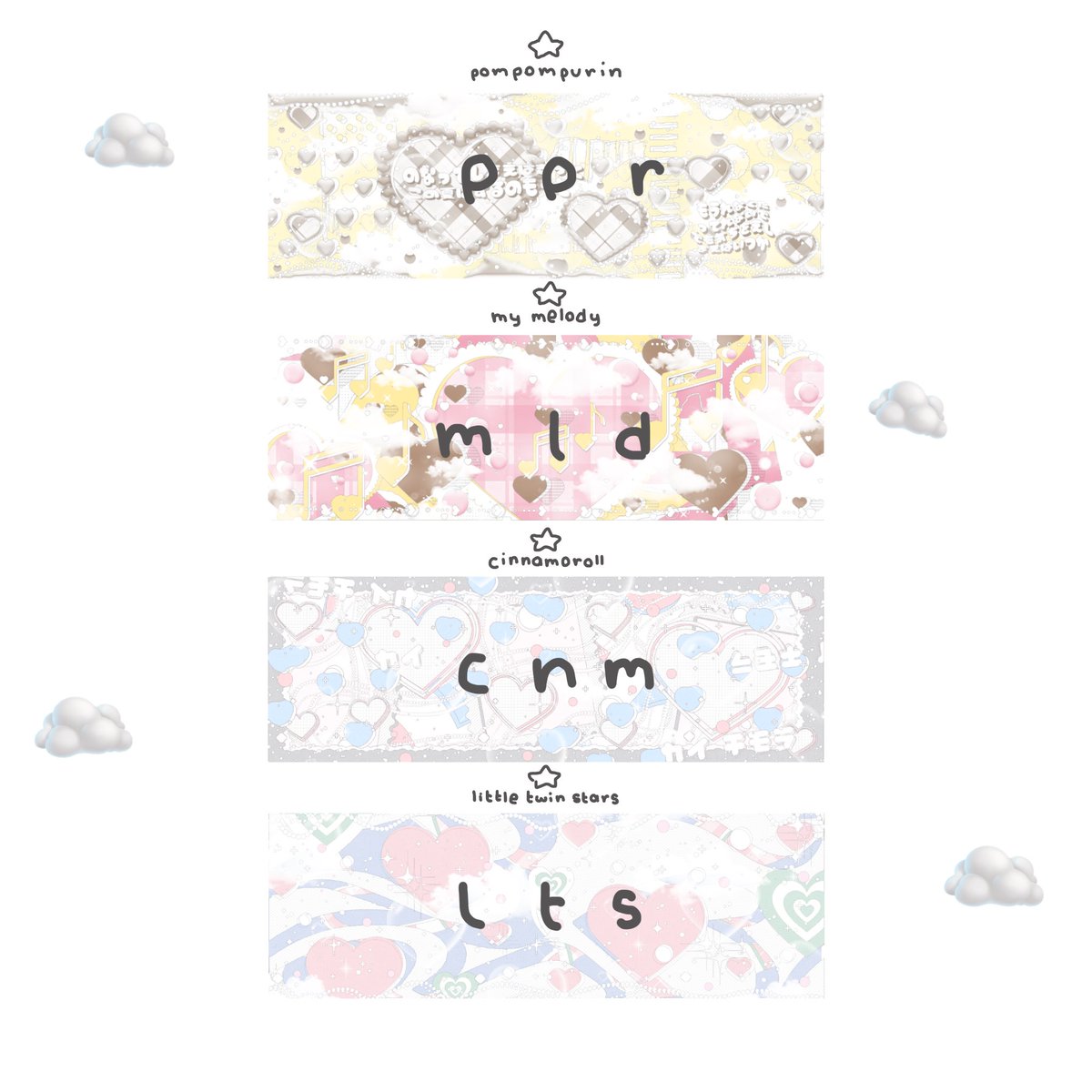 𓈒 ﾟ sanr𝒾o head ♡♡ 𓋭͙ 15 b. / head ᱸ 𓈒 ⁎̶ all 35 b. ﾟ♡ 𓈒 mention : ppr mld cnm lts or all ﾟ⁎̶ can mention until close 𐬹 ♡ིྀ 𓈒