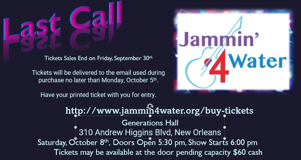 I’m looking forward to playing drums at Generations Hall in New Orleans on Saturday night at #Jammin4Water at #WEFTEC2022. I hope to see y'all there! 

bit.ly/3EnJULh #WEFTEC22 #WoodardCurran